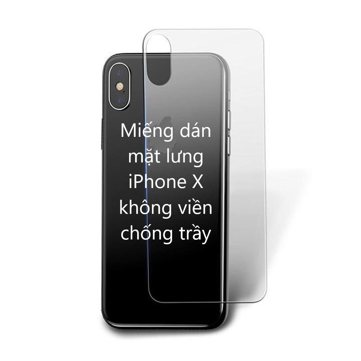 Miếng dán mặt lưng iPhone X không viền chống trầy